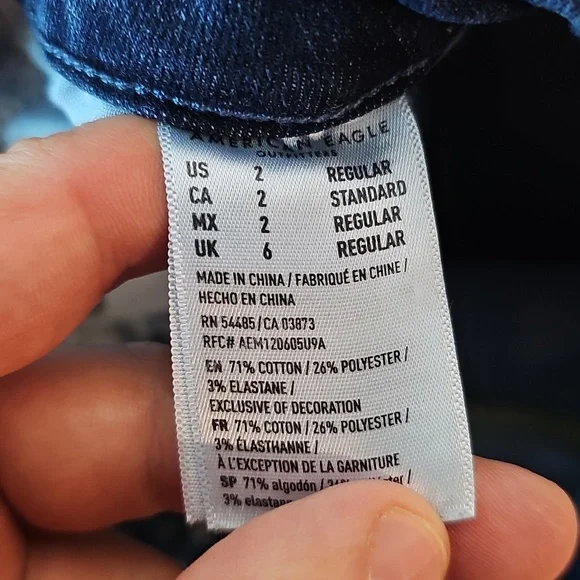 American Eagle Next Level Stretch Size 2 High Rise Distressed Style Jeggings - Picture 8 of 8